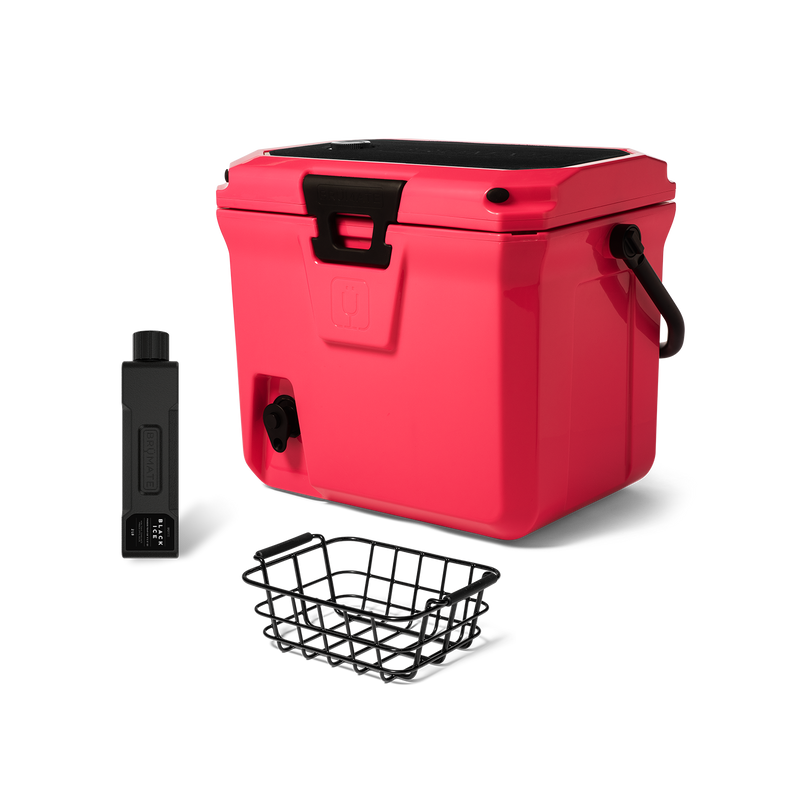Br Tank 20-Quart Grab + Go Cooler Bundle | Neon Pink - Leisure Bottle-Bundle