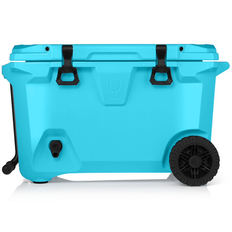 Br Tank 55-Quart Rolling Cooler | Electric Blue - Essential Pack