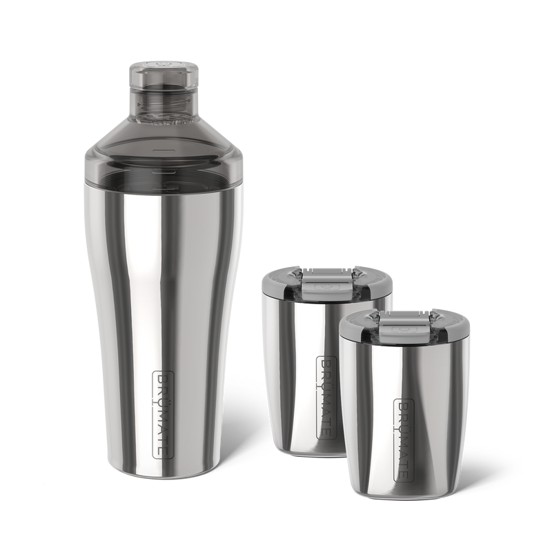 Cocktail Shaker + Rocks Bundle | Polished Stainless | 22/12oz - Casual Drink-Bundle