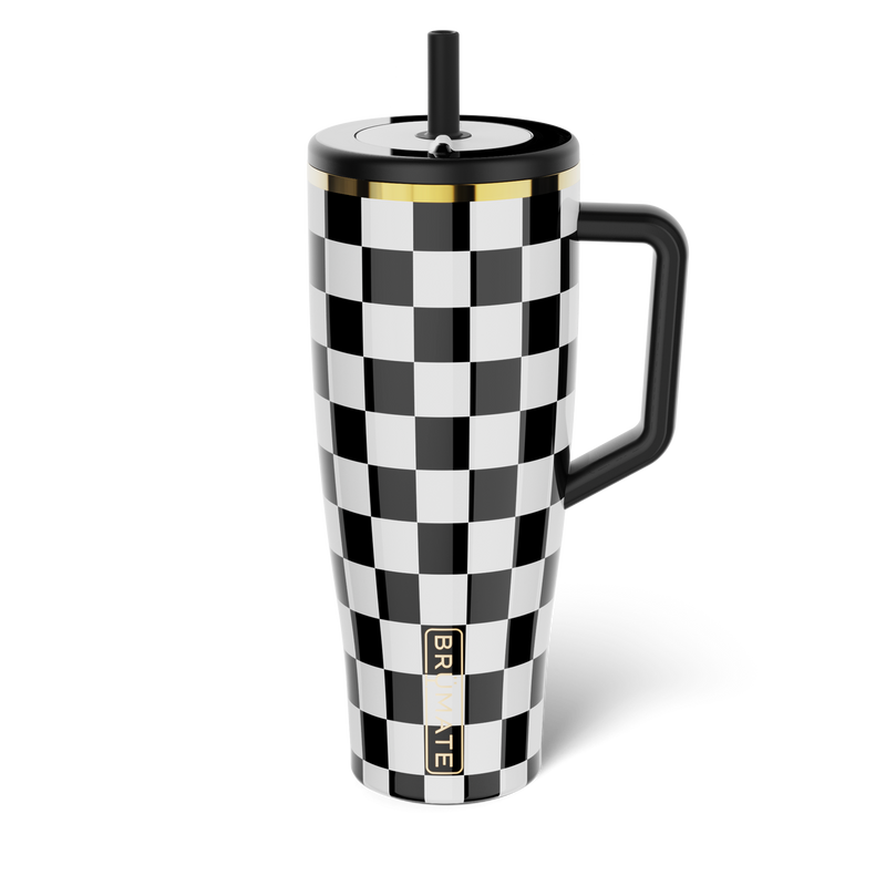 Era 40oz | Black & White Checker - On-the-Go Bottle