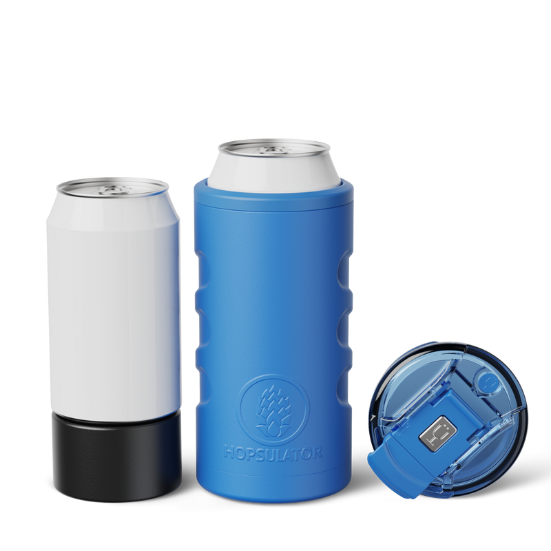 Retro Hopsulator Trio | Matte Azure | 12/16oz Standard Cans - Everyday Outdoor