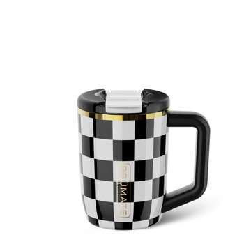 Muv 15oz | Black & White Checker - On-the-Go Hot-Sip