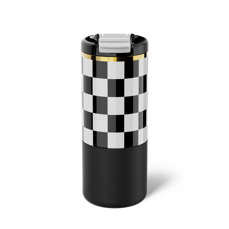 Strova 18oz | Black & White Checker - Trail Sip