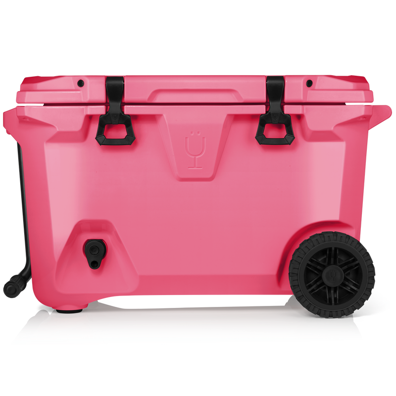 Br Tank 55-Quart Rolling Cooler | Neon Pink - Camp Adventure