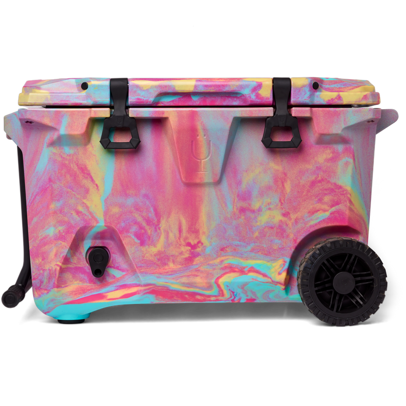Br Tank 55-Quart Rolling Cooler | Rainbow Swirl - Ready Storage
