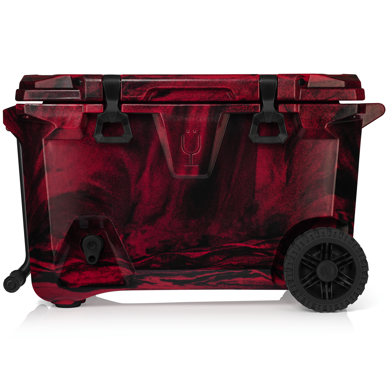 Br�Tank 55-Quart Rolling Cooler | Red & Black Swirl
